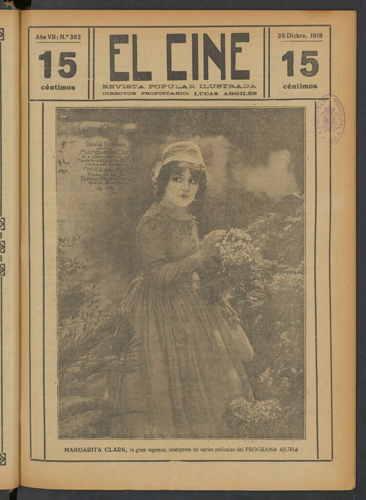 Miniatura de El Cine : revista popular ilustrada del del 28 de diciembre de 1918