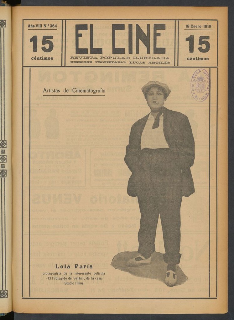 Miniatura de El Cine : revista popular ilustrada del del 18 de enero de 1919