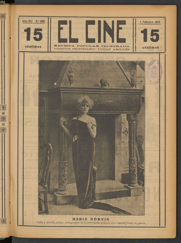 Miniatura de El Cine : revista popular ilustrada del del 1 de febrero de 1919