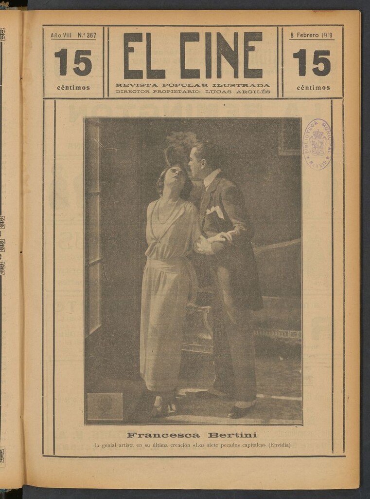 Miniatura de El Cine : revista popular ilustrada del del 8 de febrero de 1919