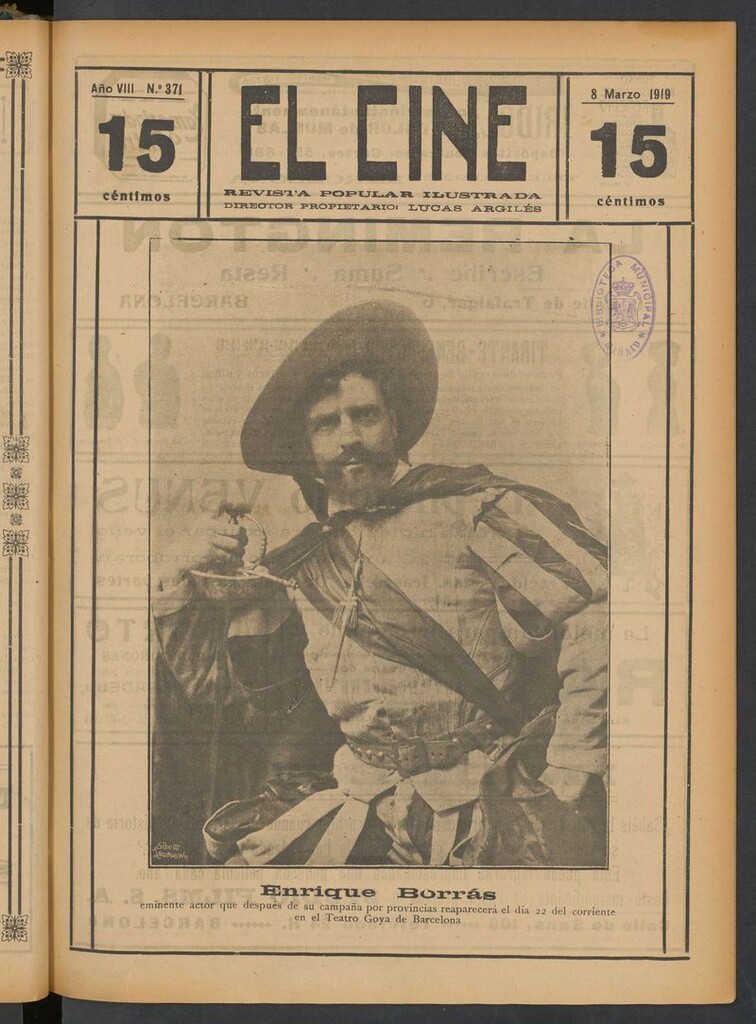 Miniatura de El Cine : revista popular ilustrada del del 8 de marzo de 1919