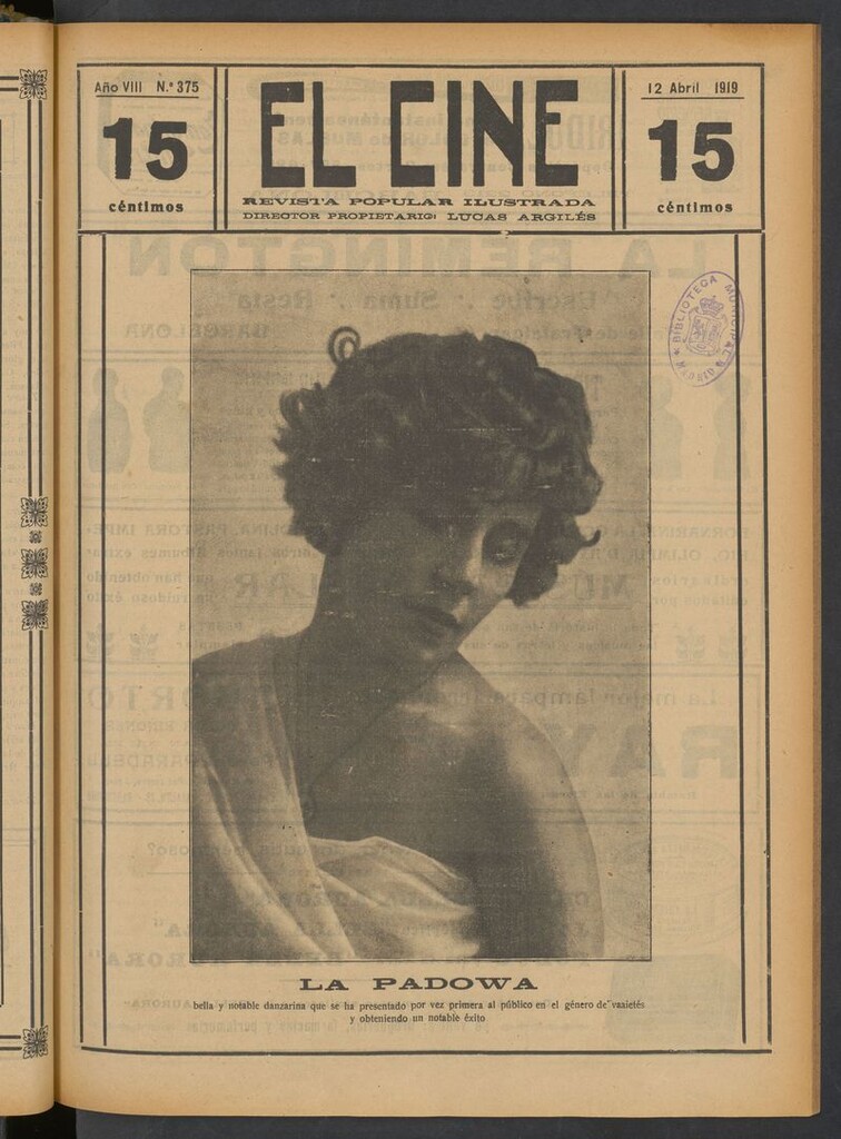 Miniatura de El Cine : revista popular ilustrada del del 12 de abril de 1919