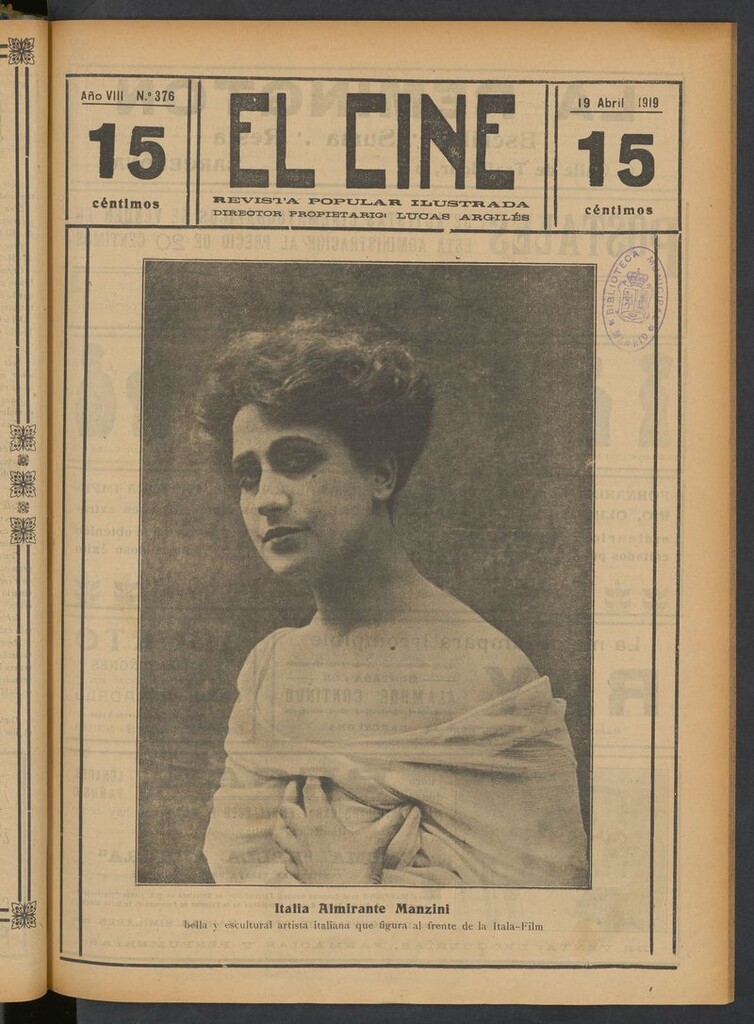 Miniatura de El Cine : revista popular ilustrada del del 19 de abril de 1919
