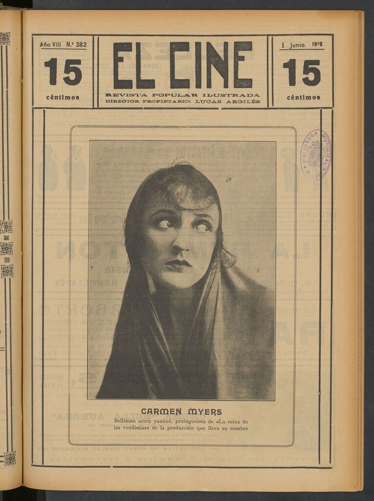 Miniatura de El Cine : revista popular ilustrada del del 1 de junio de 1919