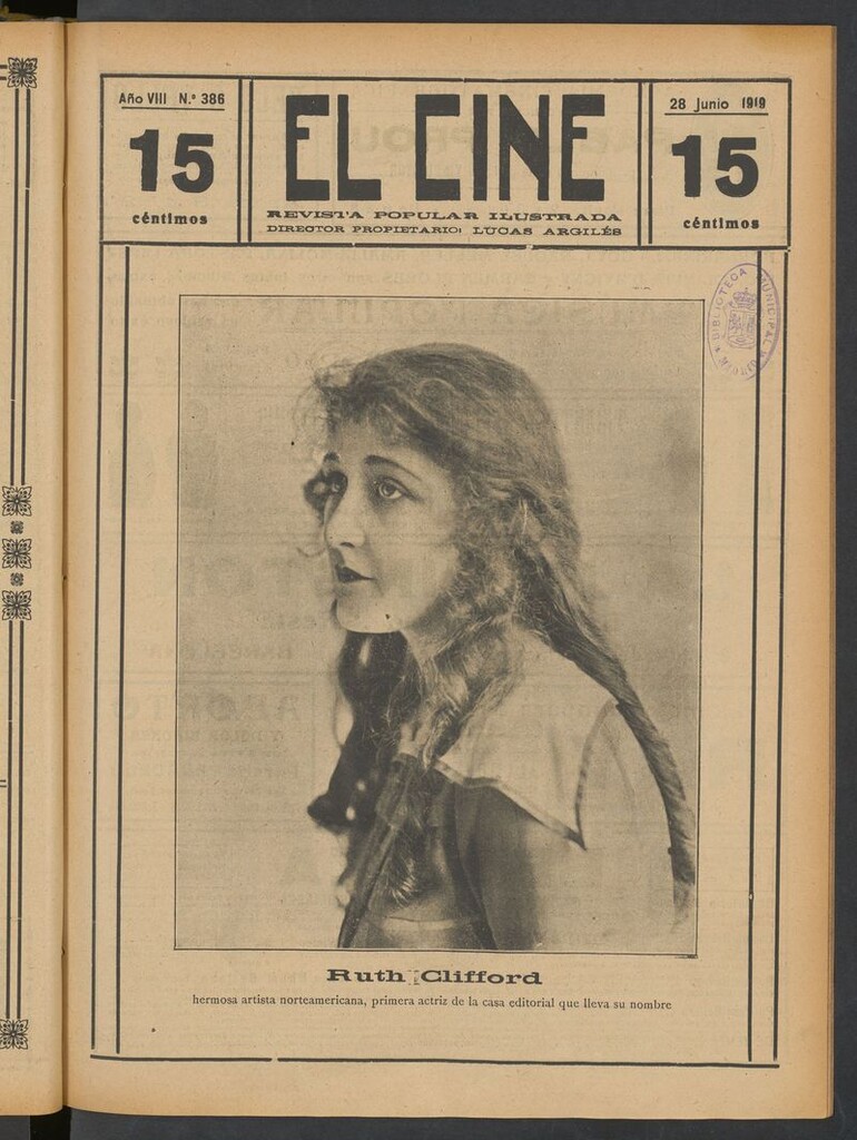 Miniatura de El Cine : revista popular ilustrada del del 28 de junio de 1919