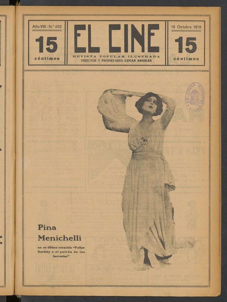 Miniatura de El Cine : revista popular ilustrada del del 18 de octubre de 1919