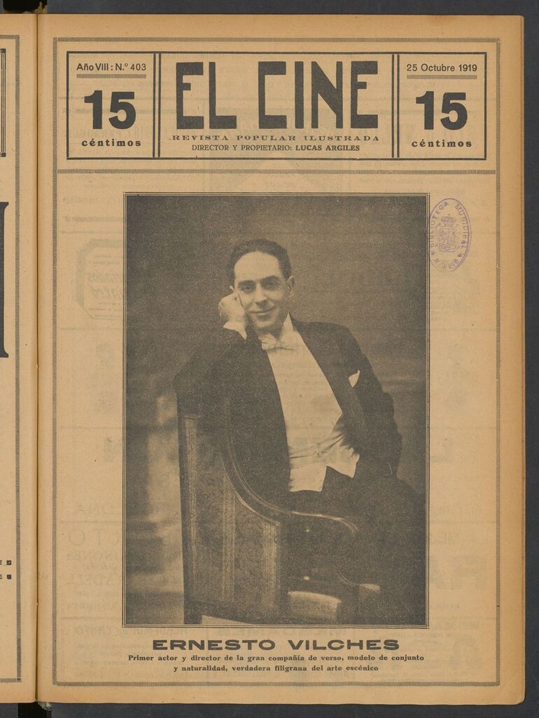 Miniatura de El Cine : revista popular ilustrada del del 25 de octubre de 1919