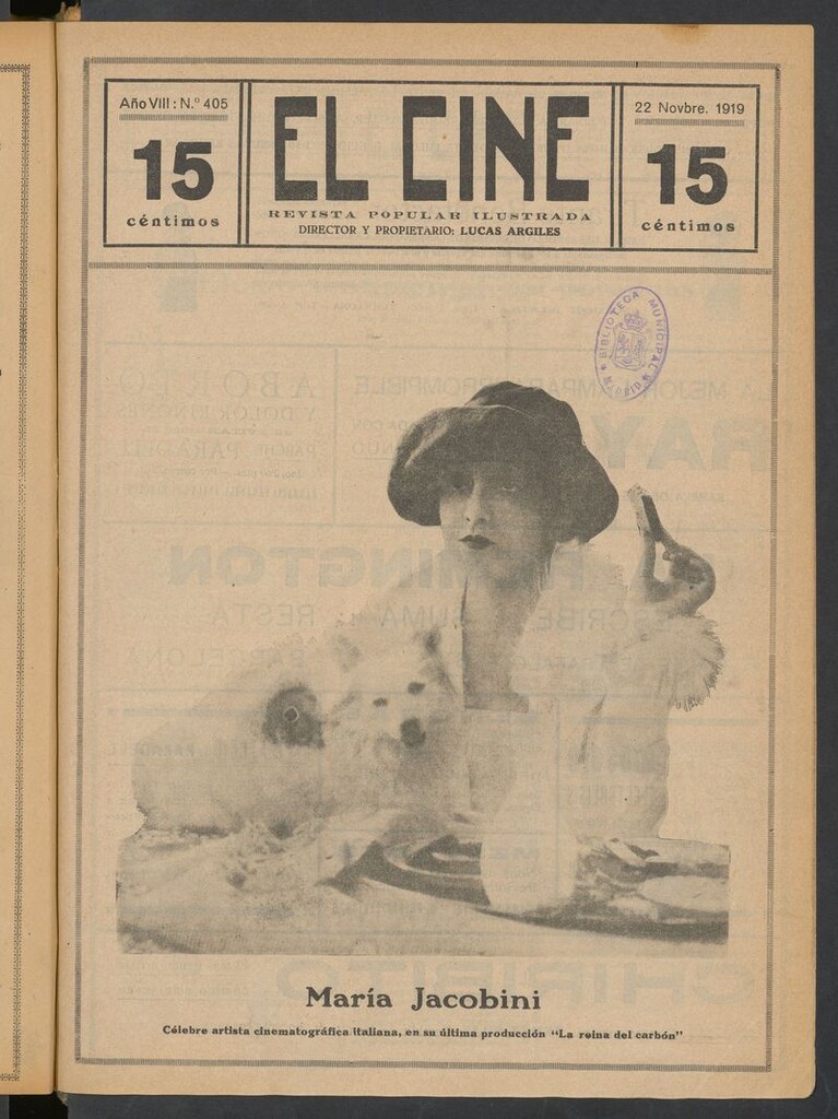 Miniatura de El Cine : revista popular ilustrada del del 22 de noviembre de 1919