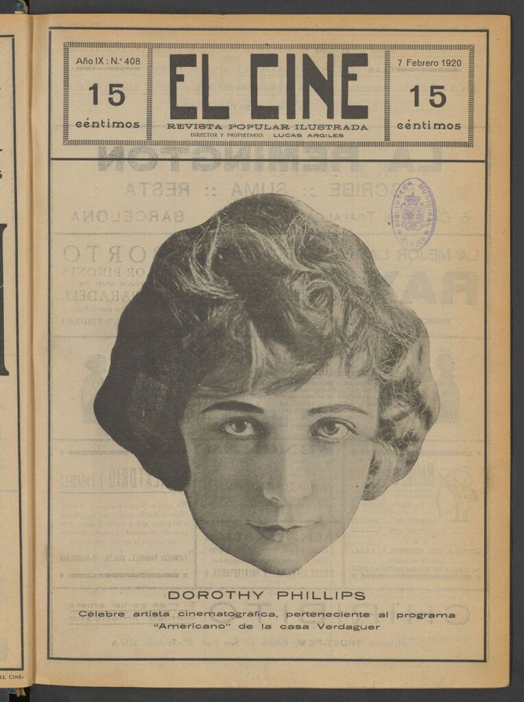 Miniatura de El Cine : revista popular ilustrada del 7 de febrero de 1920