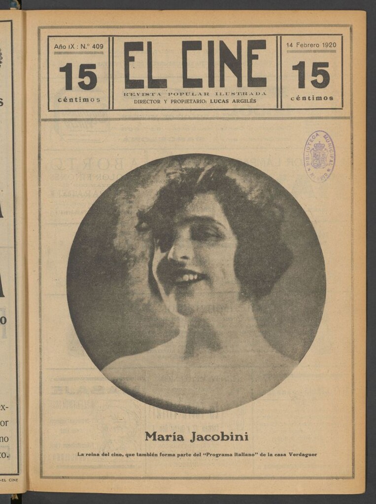 Miniatura de El Cine : revista popular ilustrada del 14 de febrero de 1920
