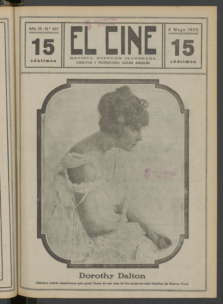 Miniatura de El Cine : revista popular ilustrada del 8 de mayo de 1920