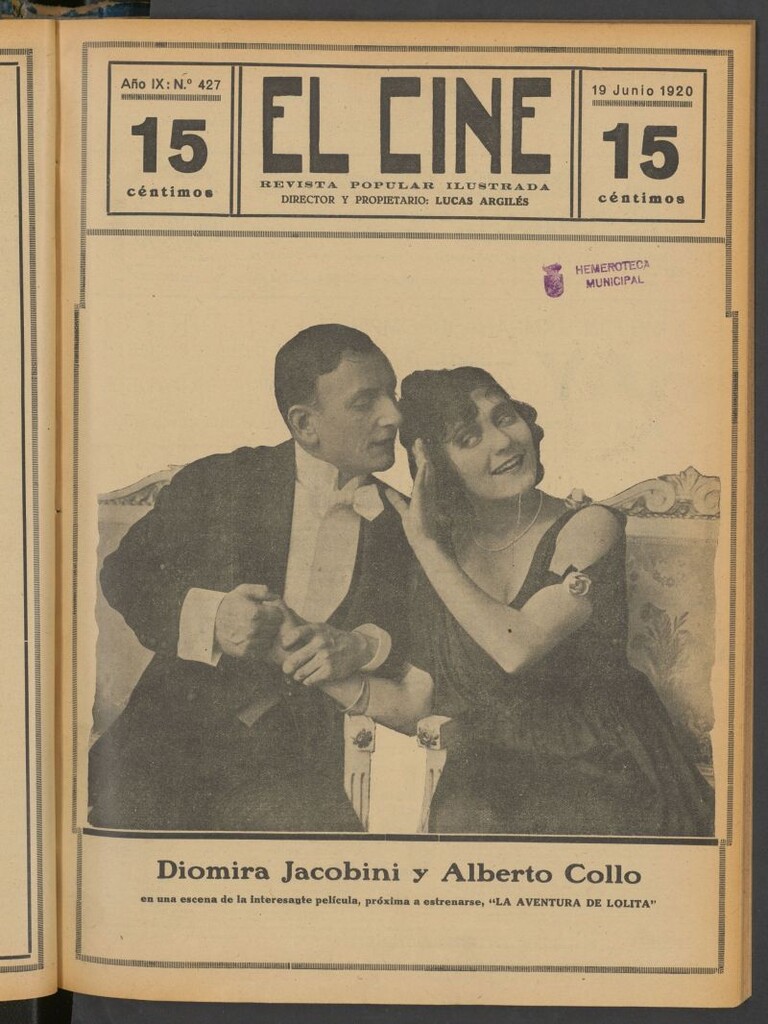 Miniatura de El Cine : revista popular ilustrada del 19 de junio de 1920
