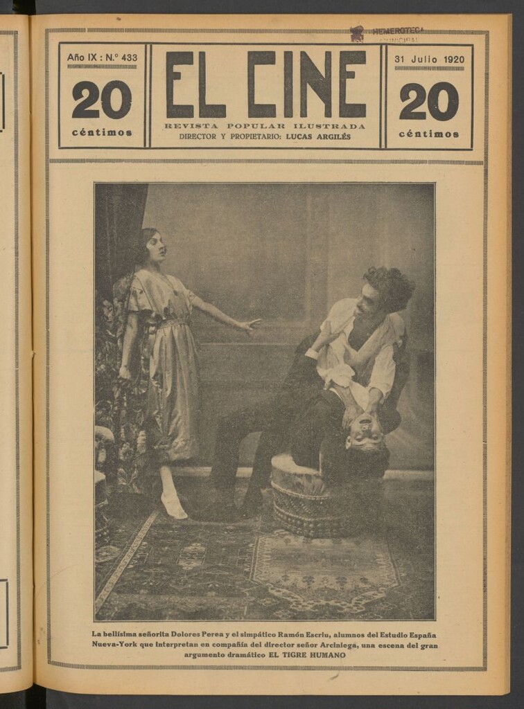 Miniatura de El Cine : revista popular ilustrada del 31 de julio de 1920