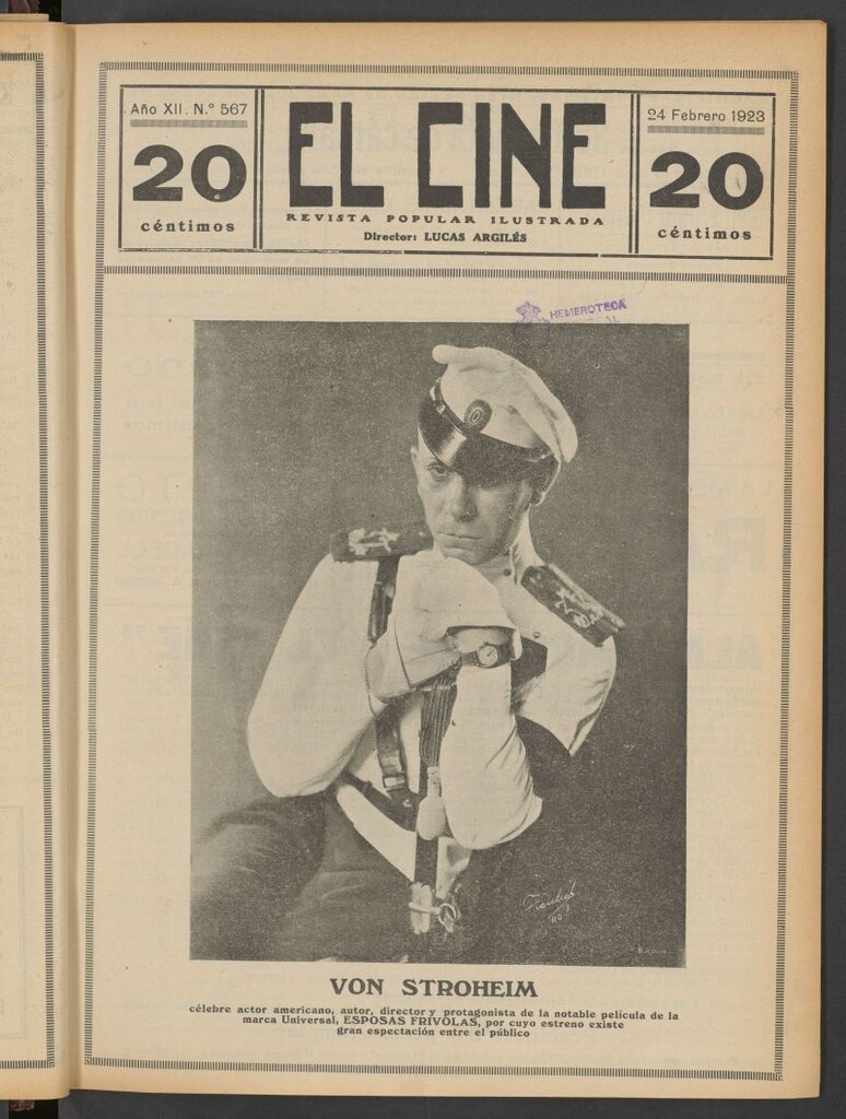 Miniatura de El Cine : revista popular ilustrada del 24 de febrero de 1923