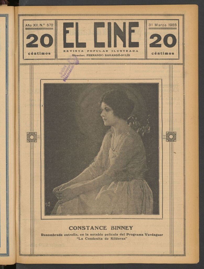 Miniatura de El Cine : revista popular ilustrada del 31 de marzo de 1923