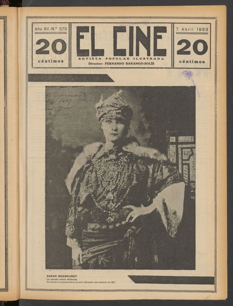 Miniatura de El Cine : revista popular ilustrada del 7 de abril de 1923
