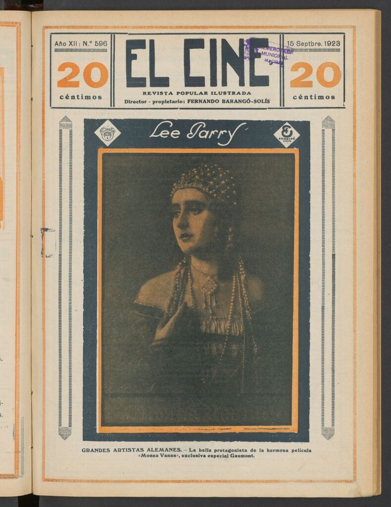 Miniatura de El Cine : revista popular ilustrada del 15 de septiembre de 1923
