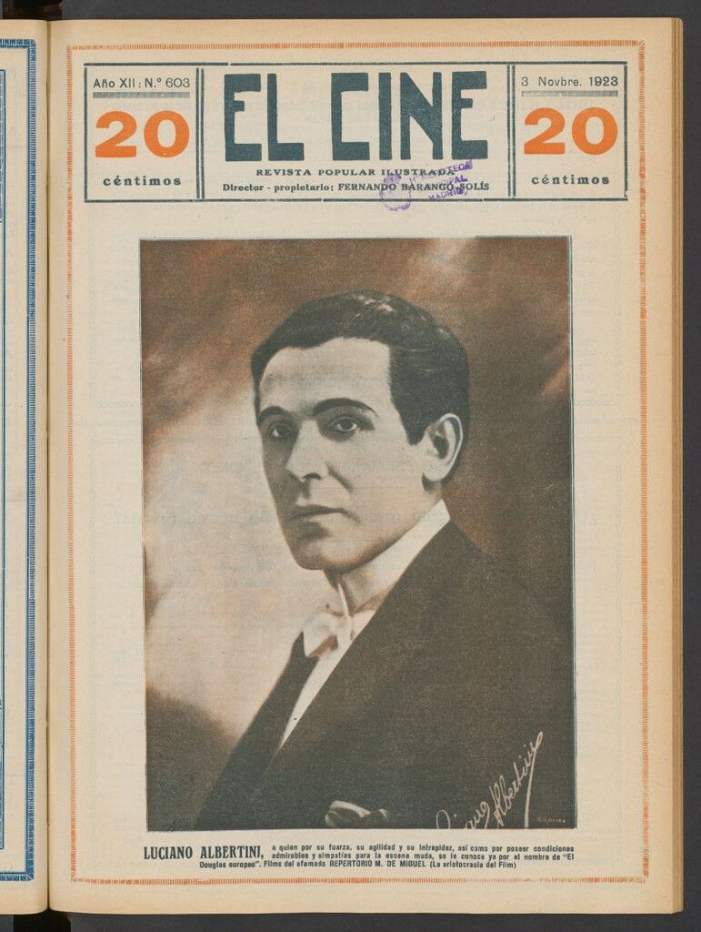 Miniatura de El Cine : revista popular ilustrada del 3 de noviembre de 1923