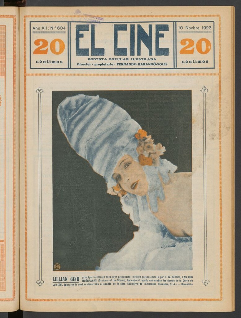 Miniatura de El Cine : revista popular ilustrada del 10 de noviembre de 1923