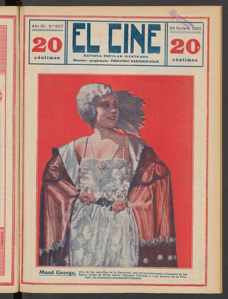 Miniatura de El Cine : revista popular ilustrada del 29 de noviembre de 1923