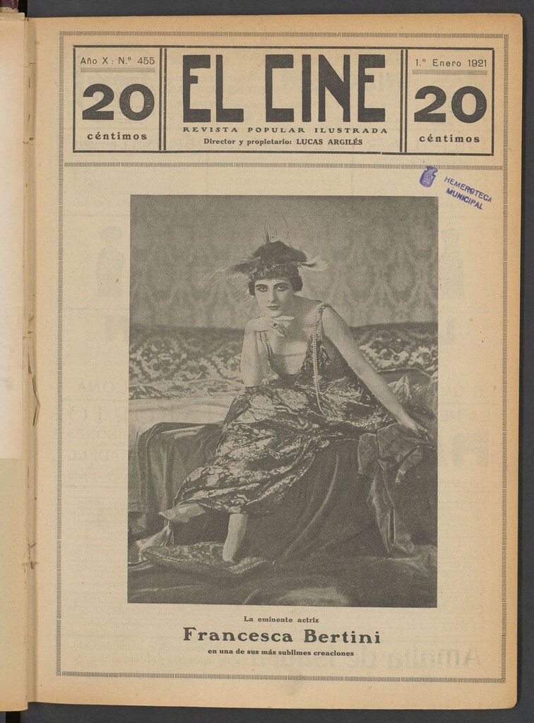 Miniatura de El Cine : revista popular ilustrada del 1 de enero de 1921
