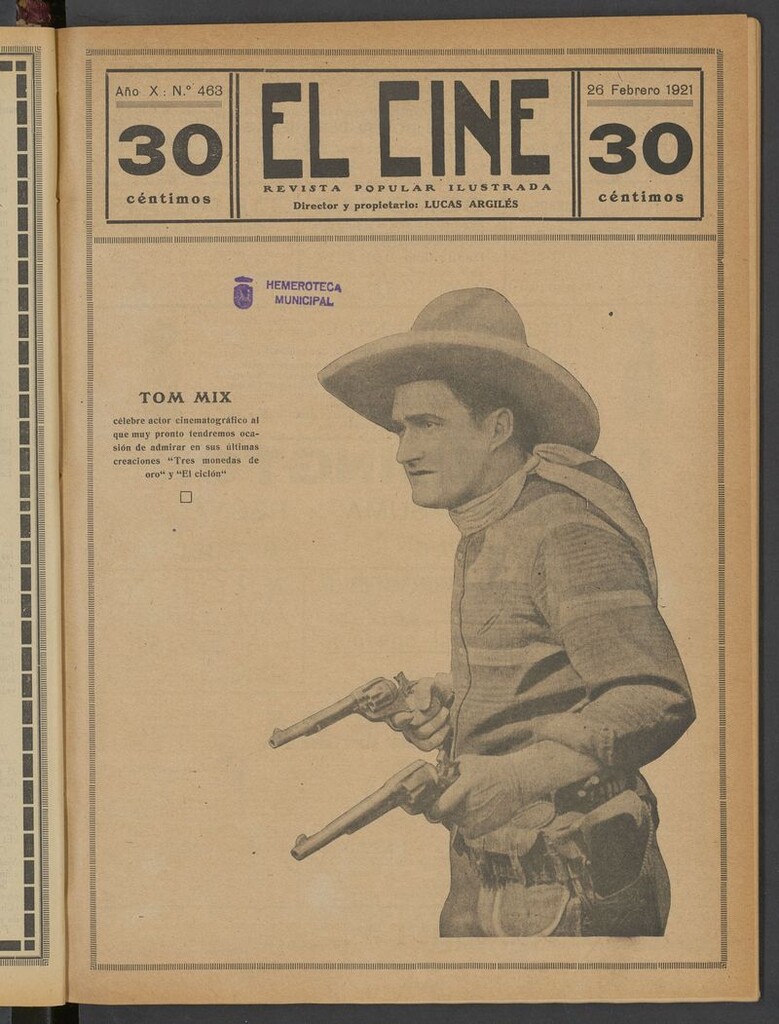 Miniatura de El Cine : revista popular ilustrada del 26 de febrero de 1921