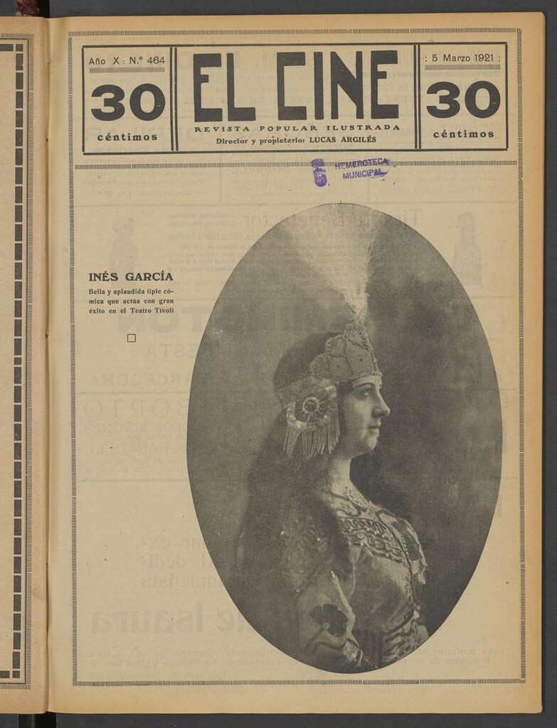 Miniatura de El Cine : revista popular ilustrada del 5 de marzo de 1921