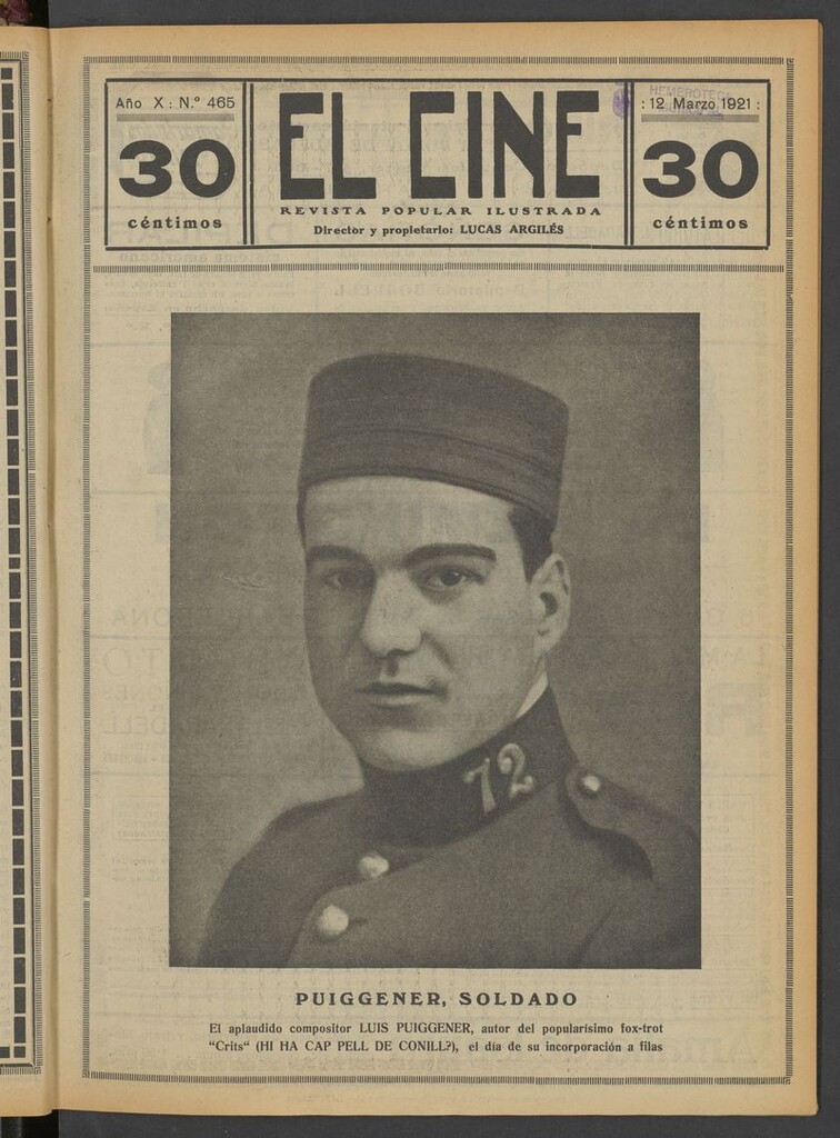 Miniatura de El Cine : revista popular ilustrada del 12 de marzo de 1921