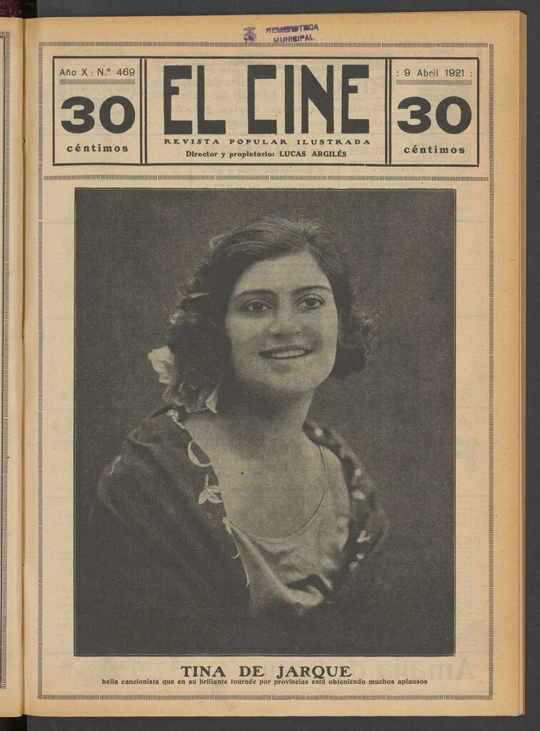 Miniatura de El Cine : revista popular ilustrada del 9 de abril de 1921