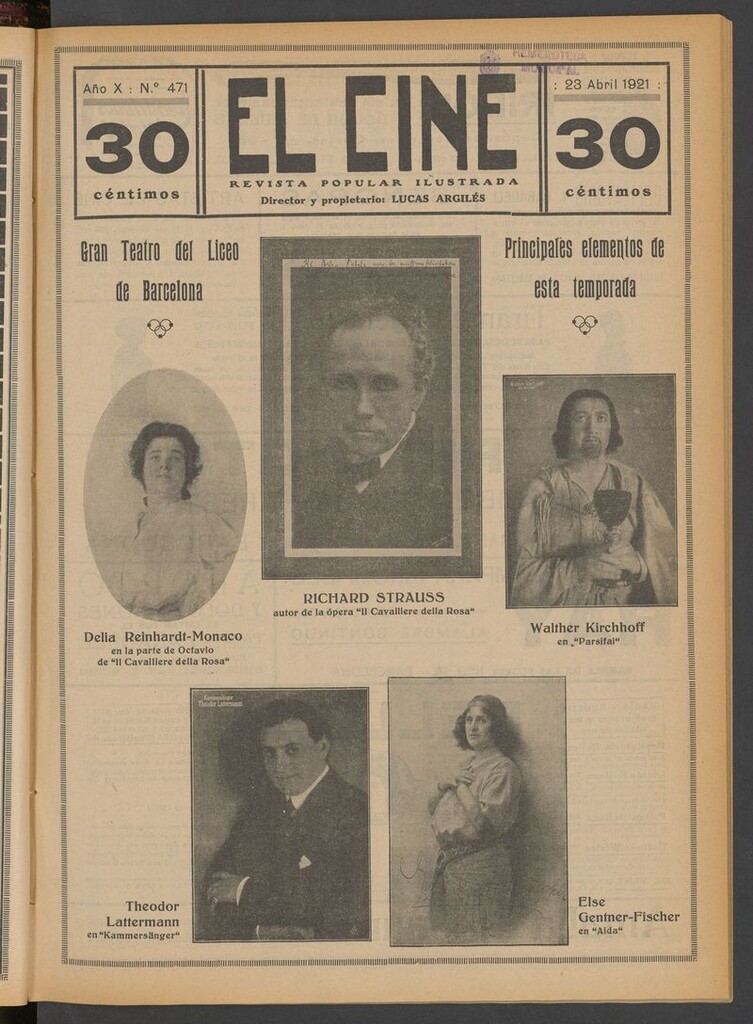 Miniatura de El Cine : revista popular ilustrada del 23 de abril de 1921