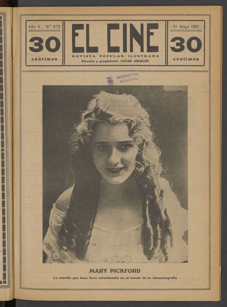 Miniatura de El Cine : revista popular ilustrada del 21 de mayo de 1921
