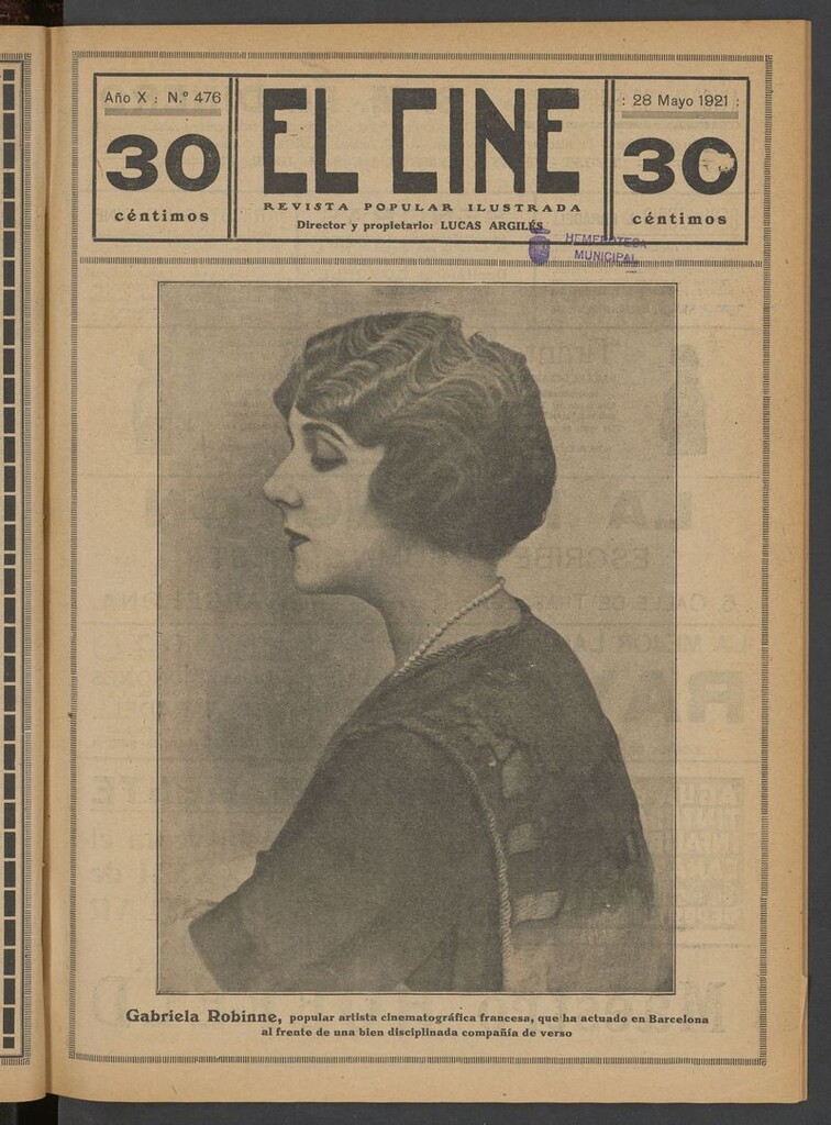 Miniatura de El Cine : revista popular ilustrada del 28 de mayo de 1921