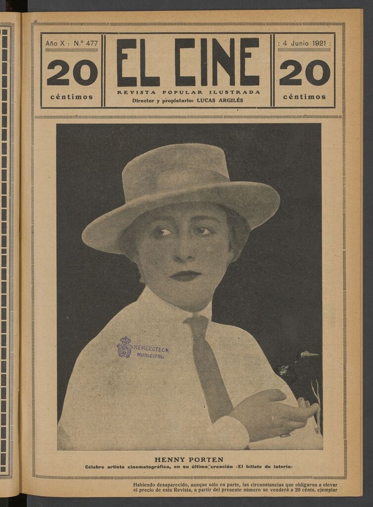 Miniatura de El Cine : revista popular ilustrada del 4 de junio de 1921