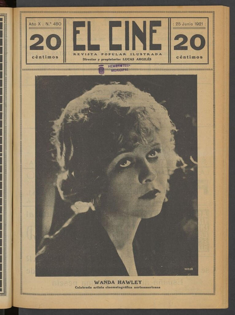 Miniatura de El Cine : revista popular ilustrada del 25 de junio de 1921