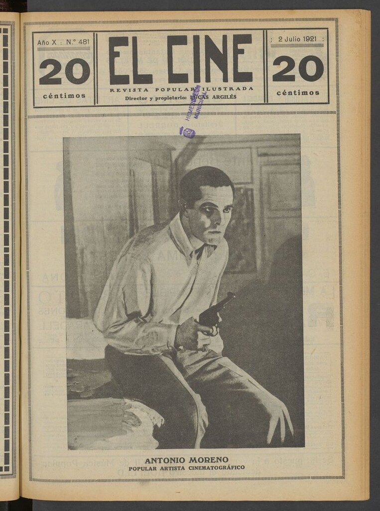 Miniatura de El Cine : revista popular ilustrada del 2 de julio de 1921