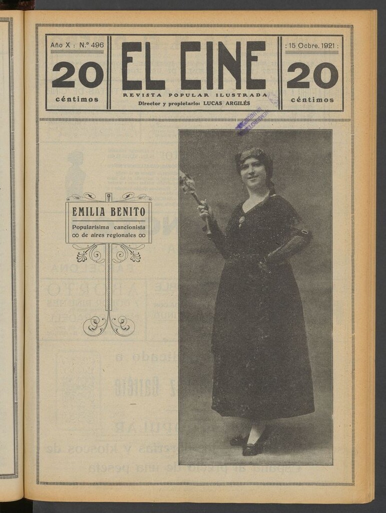 Miniatura de El Cine : revista popular ilustrada del 15 de octubre de 1921