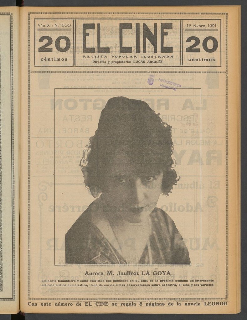 Miniatura de El Cine : revista popular ilustrada del 12 de noviembre de 1921