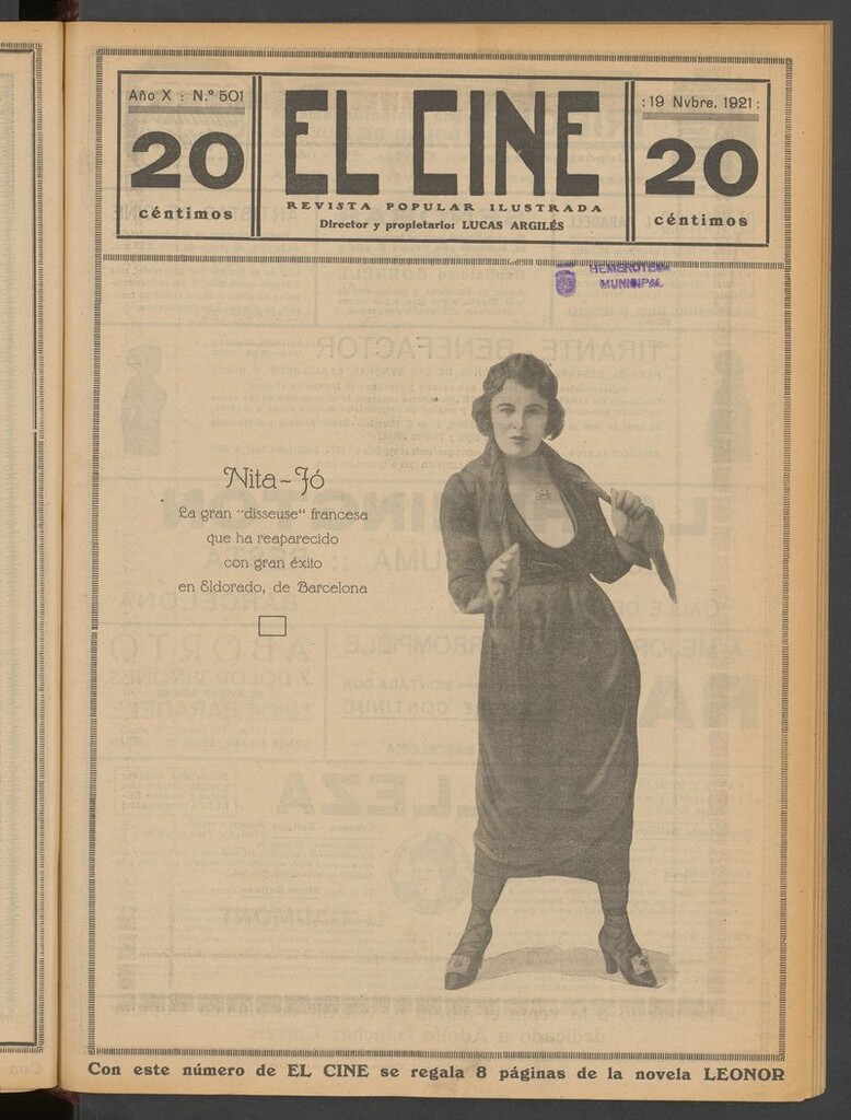 Miniatura de El Cine : revista popular ilustrada del 19 de noviembre de 1921