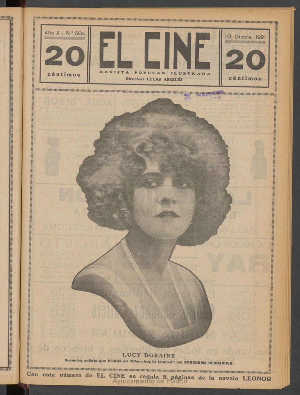 Miniatura de El Cine : revista popular ilustrada del 10 de diciembre de 1921