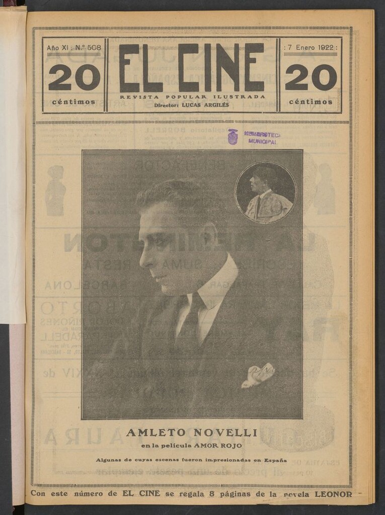 Miniatura de El Cine : revista popular ilustrada del 7 de enero de 1922