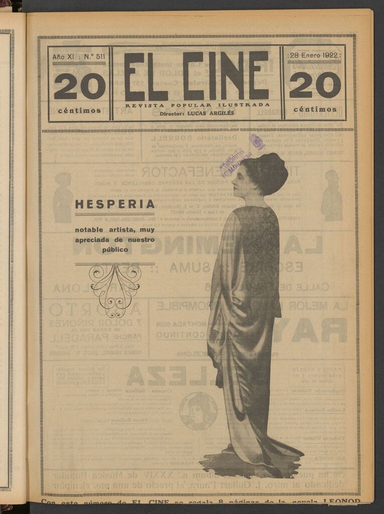 Miniatura de El Cine : revista popular ilustrada del 28 de enero de 1922