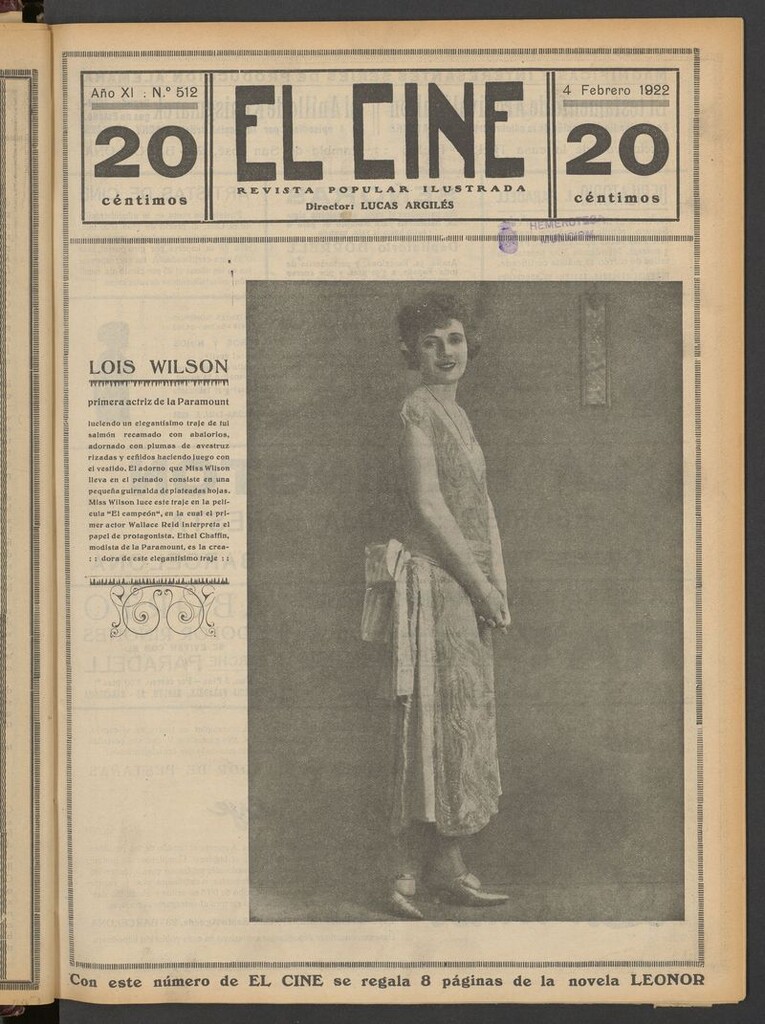 Miniatura de El Cine : revista popular ilustrada del 4 de febrero de 1922