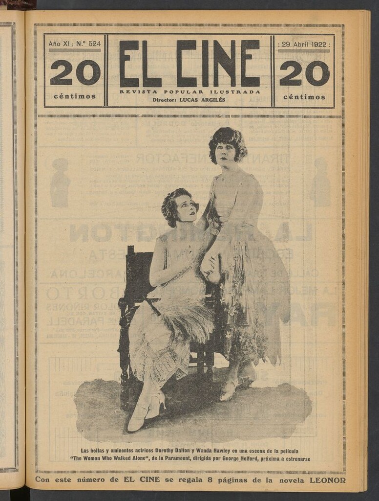 Miniatura de El Cine : revista popular ilustrada del 29 de abril de 1922