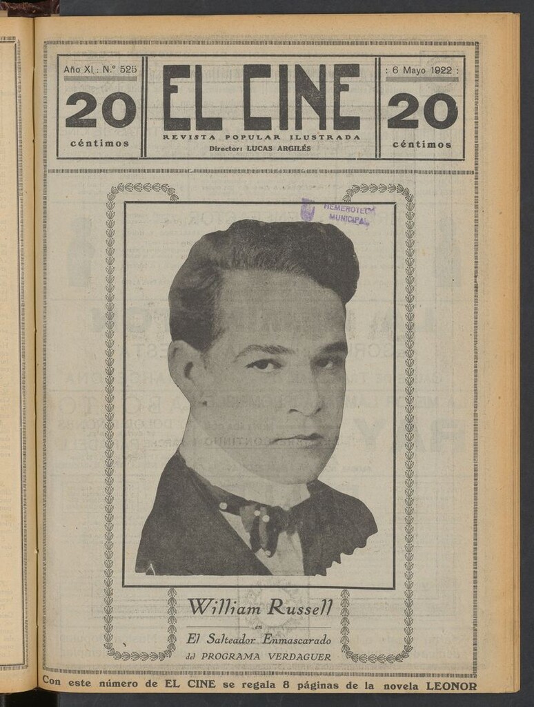 Miniatura de El Cine : revista popular ilustrada del 6 de mayo de 1922