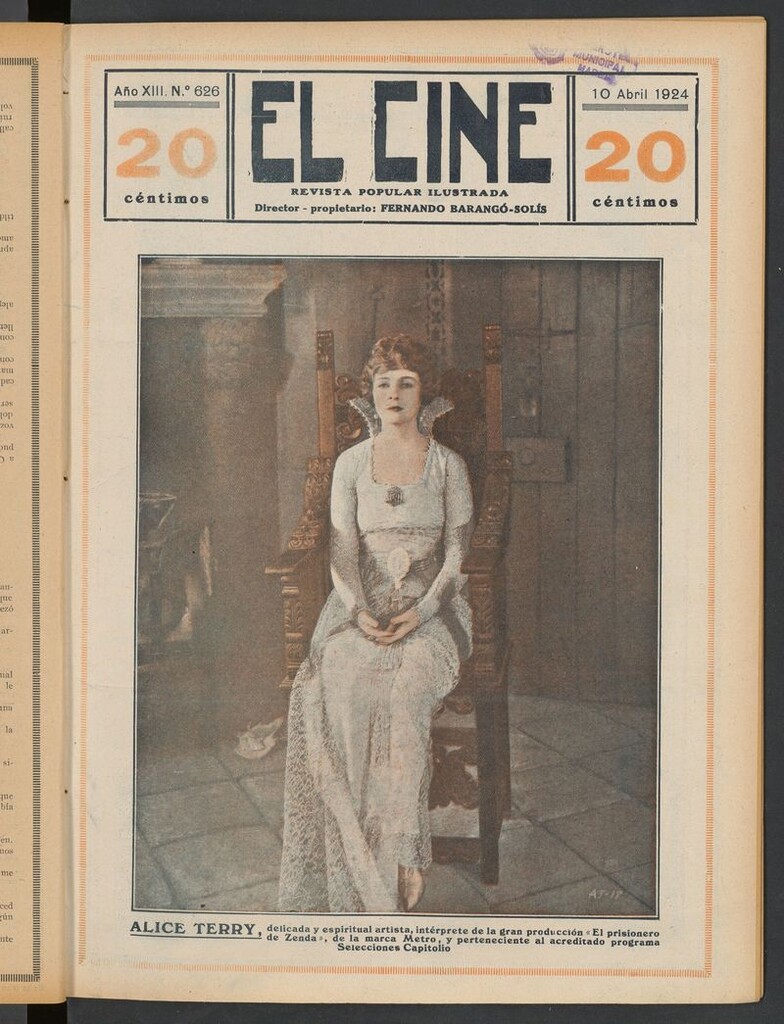 Miniatura de El Cine : revista popular ilustrada del 10 de abril de 1924