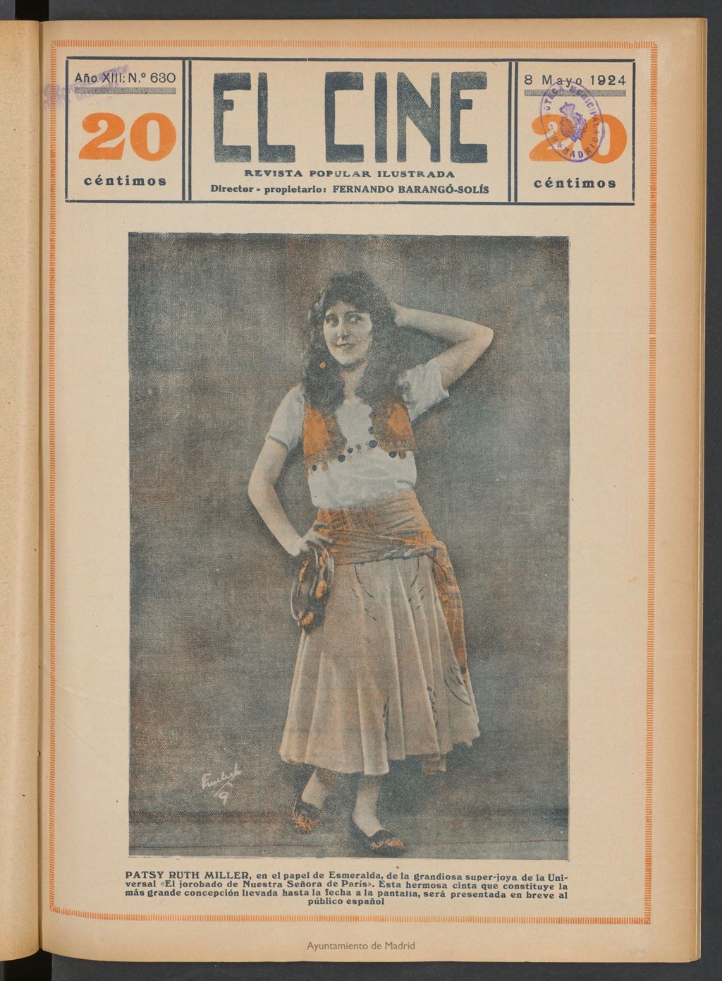 Miniatura de El Cine : revista popular ilustrada del 8 de mayo de 1924