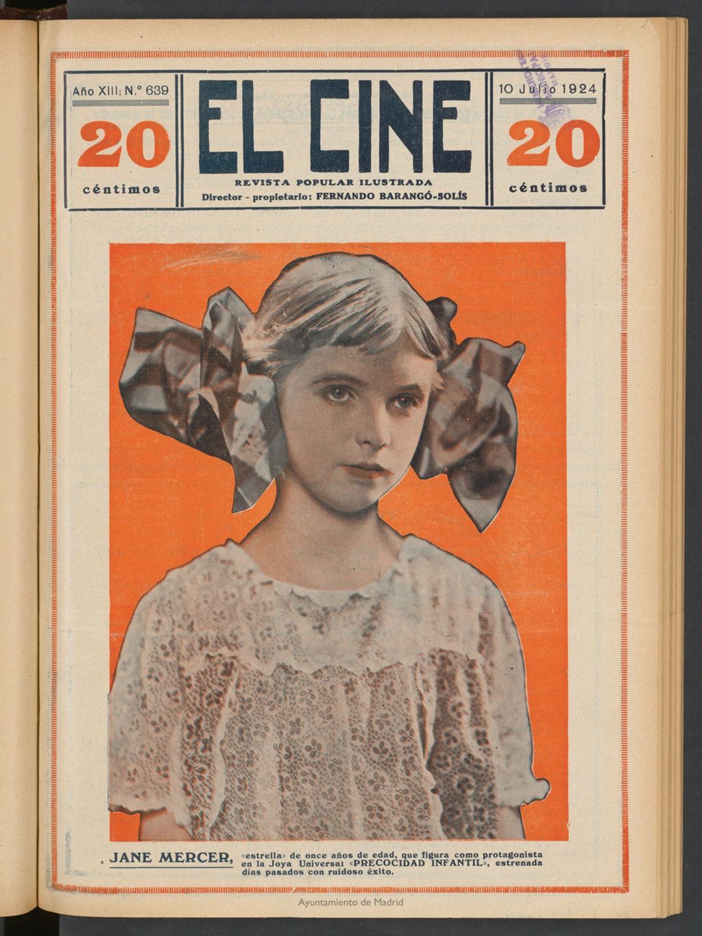 Miniatura de El Cine : revista popular ilustrada del 10 de julio de 1924