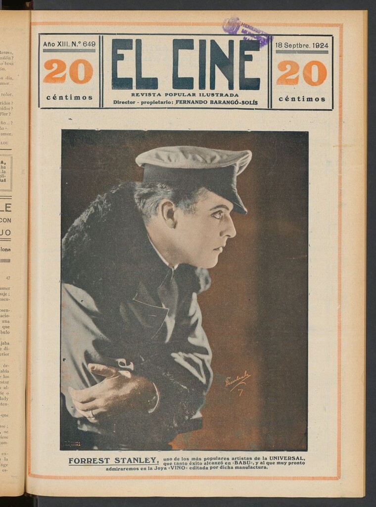 Miniatura de El Cine : revista popular ilustrada del 18 de septiembre de 1924