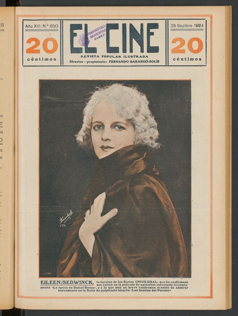 Miniatura de El Cine : revista popular ilustrada del 25 de septiembre de 1924
