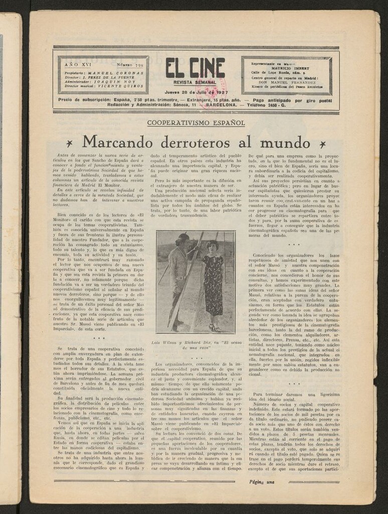 Miniatura de El cine : revista popular ilustrada del 28 de julio de 1927